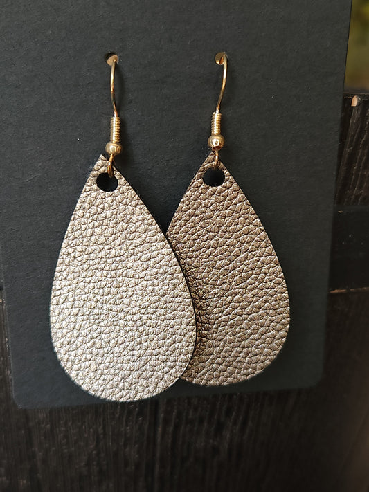 Small Teardrop Earrings - Gray